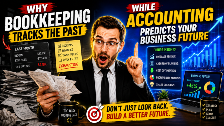 Why Bookkeeping Tracks the Past While Accounting Predicts Your Business Future
